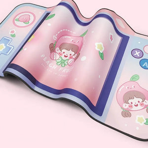 Large Peach Fruit Girl Mouse Pad Anti-Slip Fabric