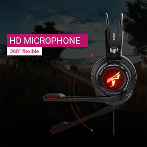LED 7.1 Surround Sound Headset HD Microphone USB Deep Bass
