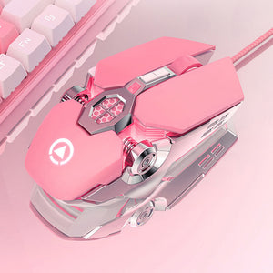 Mechanical Mouse Macro 3200 DPI Quiet Backlight Gamer Girl