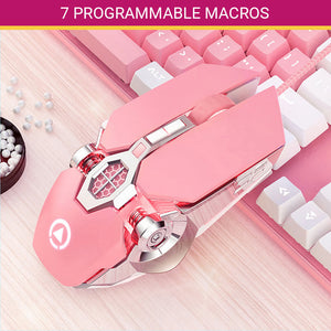 Mechanical Mouse Programmable Macro 3200 DPI Quiet Backlight