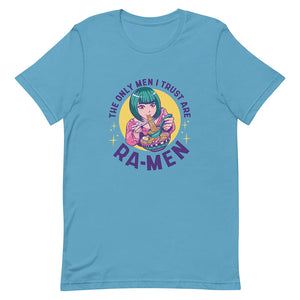 Medium Turquoise Funny Green Hair Anime Girl Ramen Shirt Noodle Love