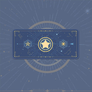 Midnight Blue Large Magic Moon Spell Mouse Pad Non-Slip