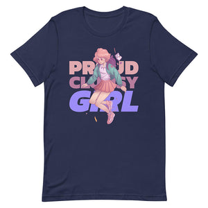Midnight Blue Proud Clumsy Girl Shirt Urban Modern Lass