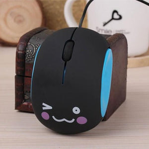 Mini Wink Face OwO Emoji Mouse 1200 DPI USB