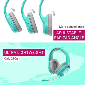 Modern Over-Ear Gaming Headset Mic Stereo 3.5mm Jack Additional Features