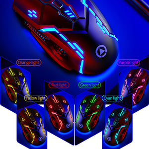 Optical Futuristic Gaming Mouse 3200 DPI RGB Backlight Colors USB