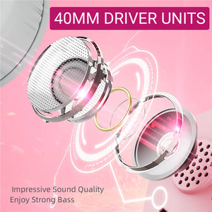 Over Ear RGB Headset Mic USB 3.5mm Jack 40mm Driver Units