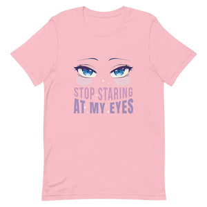 Pink Beautiful Staring Blue Eyes Shirt Y2k Girl Style