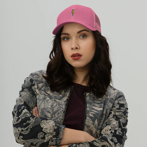 Pink Dubsnatch Fam Lightning Trucker Cap Front Girl