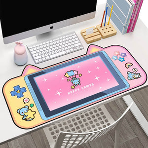 Pink Large Flying Bear Mouse Pad Non-Slip Setup