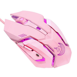 Pink Mouse Unicorn 3200 DPI Backlight