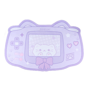 Purple Big Meow Console Mouse Mat Anti-Slip