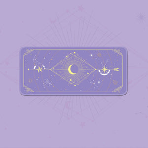 Purple Large Crescent Moon Spell Mouse Pad Non-Slip