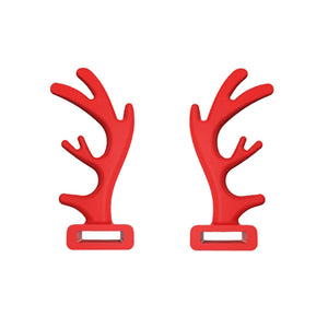 Red Removable Pair Deer Antler Headphones Attachment