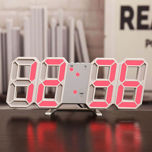 Red RGB Lighting Digital Alarm Clock Temperature