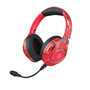 Red Wireless Cartoon Art Headset Microphone HiFi RGB