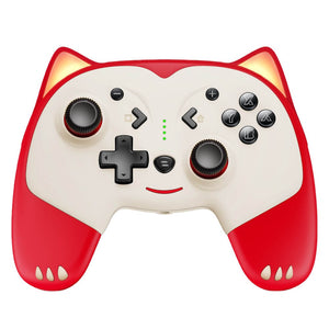 Red Wireless Puppy Ear Controller Vibration Macro Turbo Switch