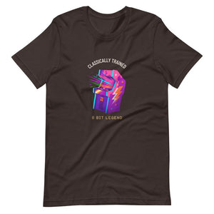 Retro Gaming Shirt - Classically Trained 8 Bit Legend - Retro Arcade Machine - Brown - Dubsnatch