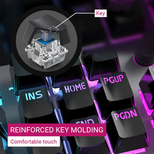 RGB Backlight Mechanical Keyboard Blue Switch Reinforced Key Molding
