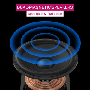 2.0 RGB Stereo Surround Sound Speakers AUX 3.5mm USB Deep Bass Loud Treble