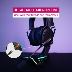 RGB 7.1 Surround Sound Black Gaming Headset Mic USB