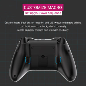 RGB 2.4GHz Wireless Competitive Tri-Mode Controller DualShock PC Custom Macro