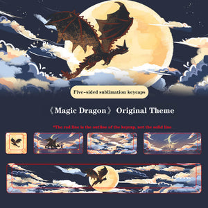 Slim Dragon Combo Mechanical Keyboard Mouse RGB Backlight Hot-Swappable Keycaps