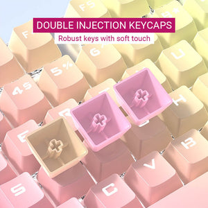 Slim Gradient Mechanical Keyboard White Backlight Hot-Swap Double Injection Keycaps