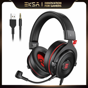 7.1 Surround Sound Headset Microphone 3.5mm Jack USB LED