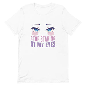 White Beautiful Staring Blue Eyes Shirt Y2k Girl Style
