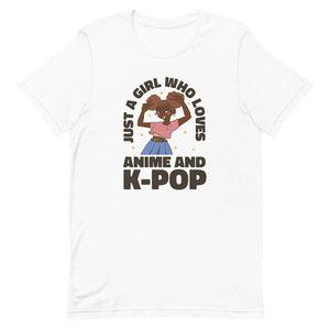 White Cartoon K-Pop Stan Girl Shirt Double Gyaru Peace