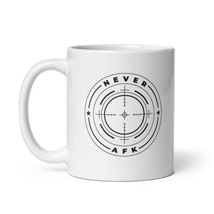 White FPS Gamer AFK Fact Mug Shooter Target Left 11oz