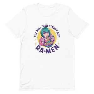 White Funny Green Hair Anime Girl Ramen Shirt Noodle Love