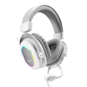 White RGB 7.1 Surround Sound Headset Microphone USB Lightweight