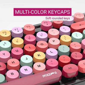 2.4Ghz Wireless Candy Combo Keyboard Mouse Multimedia Multi-Color Keycaps