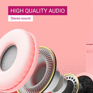 Wireless Kitty Ear Headphones Mic RGB Children High Quality Audio