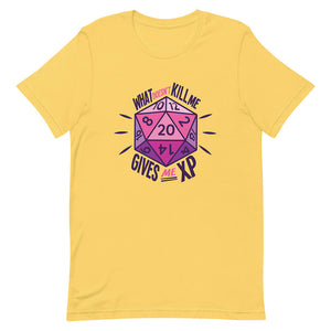 Yellow Colorful Multifaceted Roleplay Dice Tee Game Life Experience