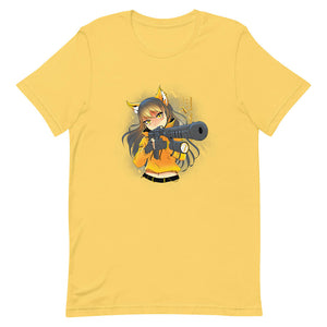 Yellow Cute Army Anime Fox Girl Shirt War Weapon