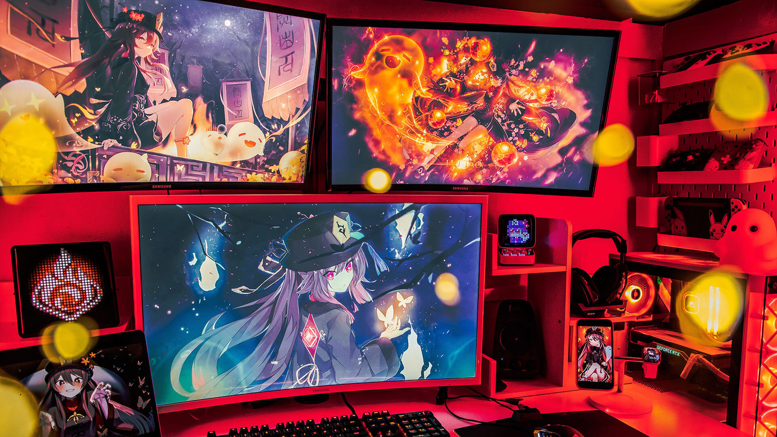 anime bedroom with gaming pc - AI Generated Artwork - NightCafe Creator