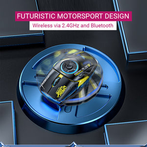 2.4GHz Wireless Futuristic Motorsport Design Mouse 4800 DPI RGB Backlight