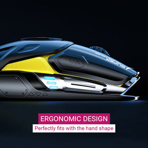 2.4GHz Wireless Futuristic Motorsport Mouse 4800 DPI RGB Backlight Ergonomic Design
