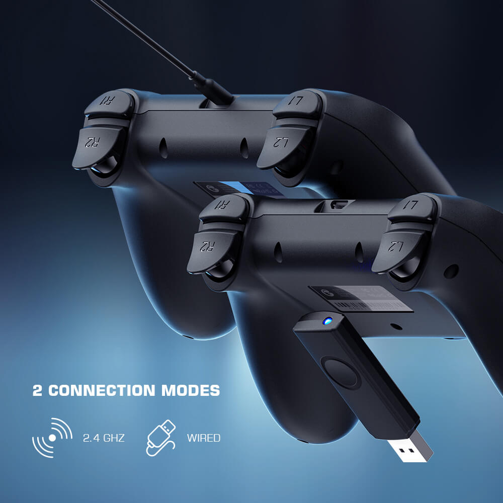 2.4GHz Wireless Modern Gamepad Double Motor Vibration Turbo Mode Connectivity