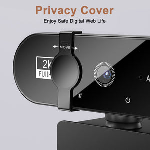 4K Webcam Mic 8 Megapixels Privacy Cover Protection USB Tripod