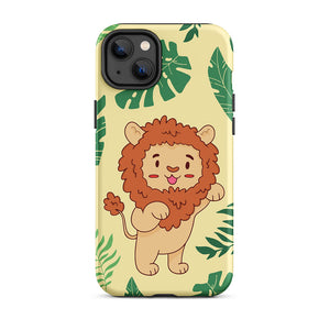 Adorable Jungle Lion Standing Pose iPhone 14 Plus Rugged Case