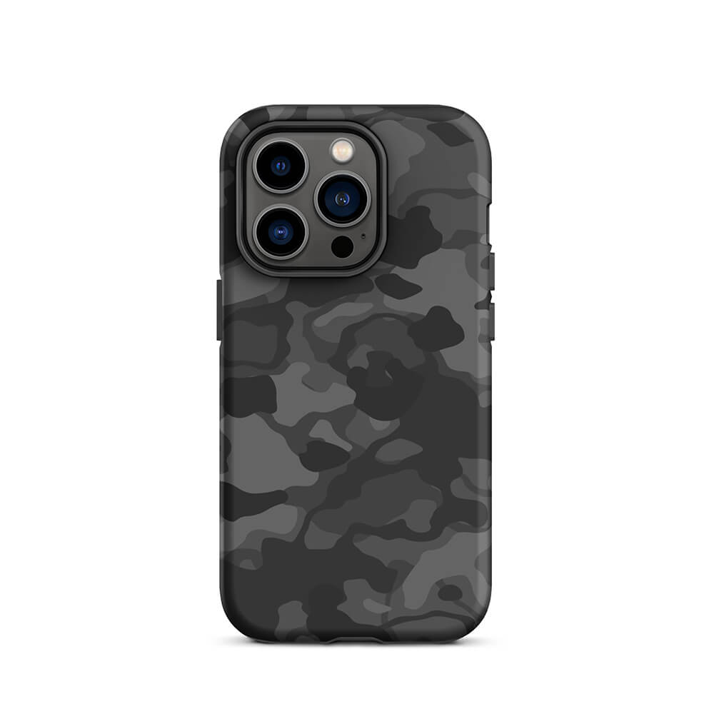 Black Infiltration Operation Camouflage Armor iPhone 14 Pro Tough Case
