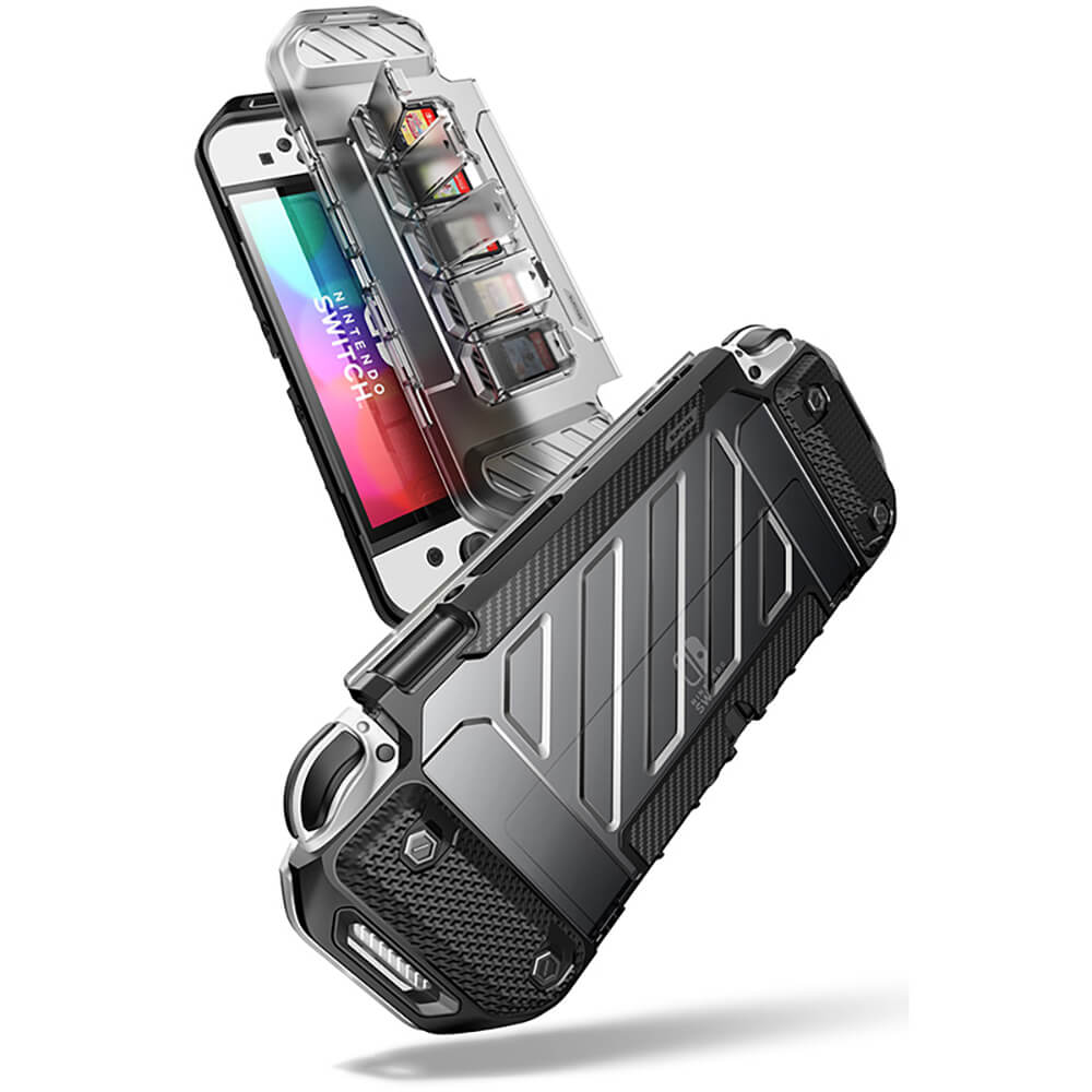 Black Nintendo Switch OLED Protective Case Card Storage