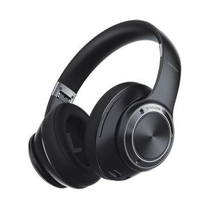Black On-Ear Bluetooth 5.0 Pastel Goth Headphones Mic Foldable
