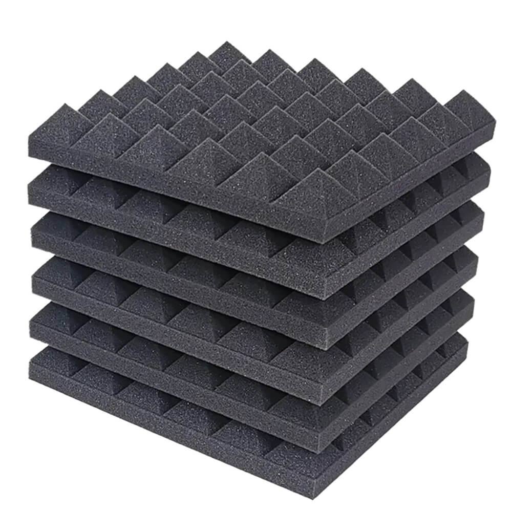Black Studio Wall Sound Absorption Foam Soundproof Streamer Room