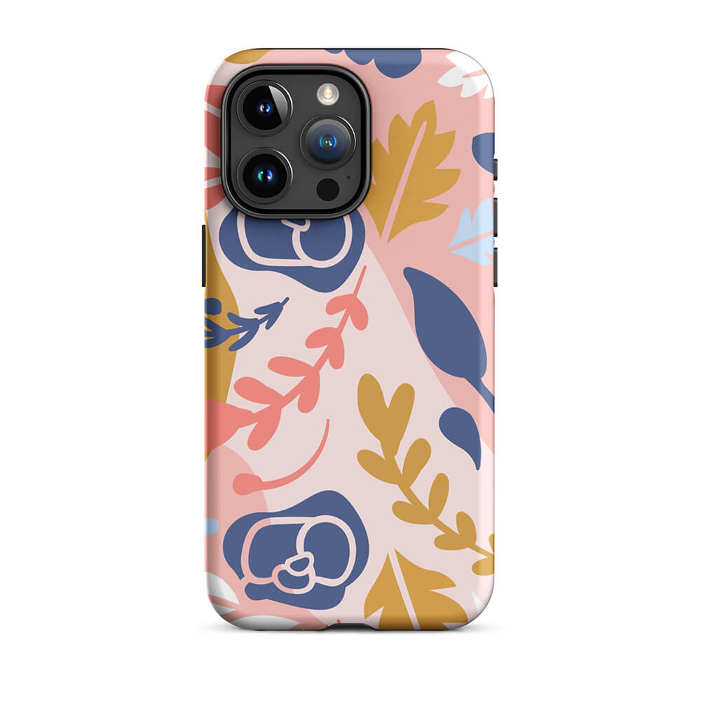 Blooming Soft Flower Plant Leaf iPhone 15 Pro Max Tough Case