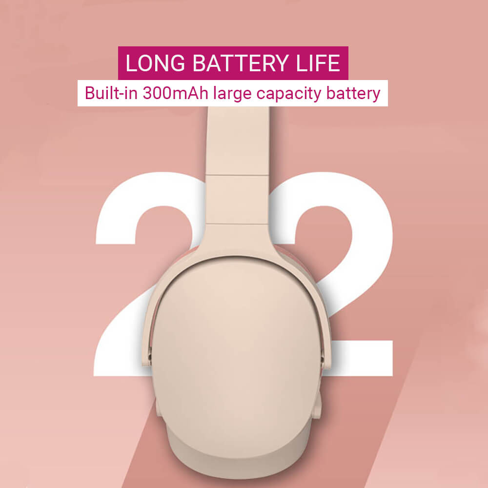 Bluetooth 5.1 Pastel Goth Headphones Mic Heavy Bass 3.5mm AUX 300mAh Battery Capacity